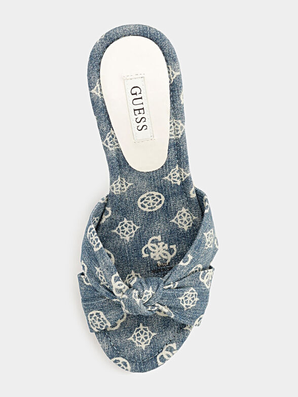 TAILAN Denim sandals with logo print - 3
