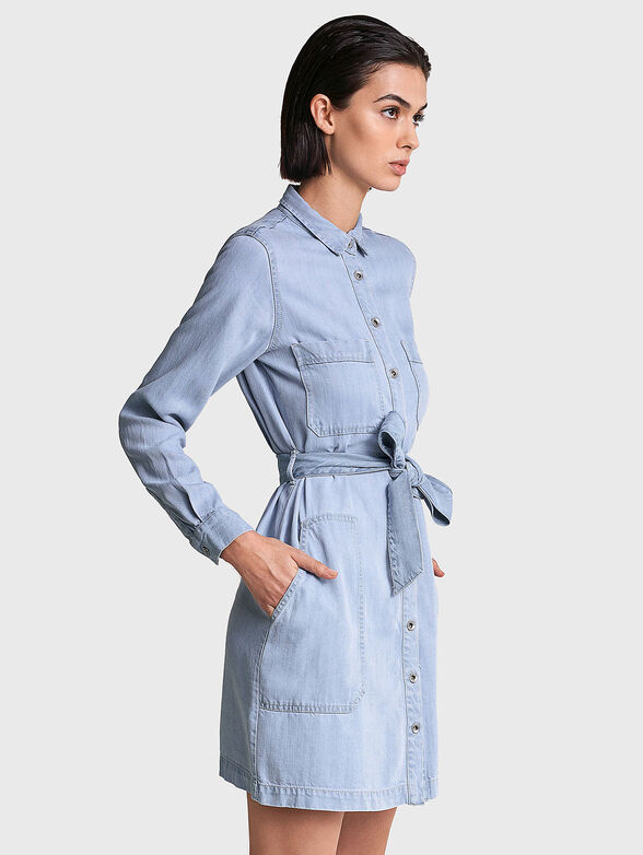 Lyocell dress with belt - 2