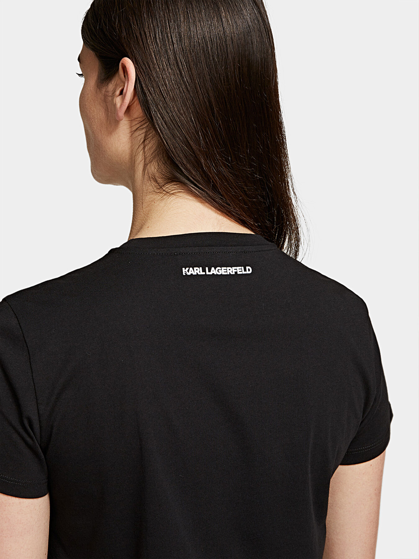 IKONIK CHOUPETTE T-shirt with rhinestone logo brand Karl