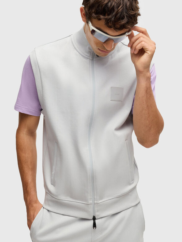 Cotton vest with logo detail - 4