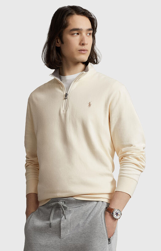 Пуловер с лого детайл и цип  - 1