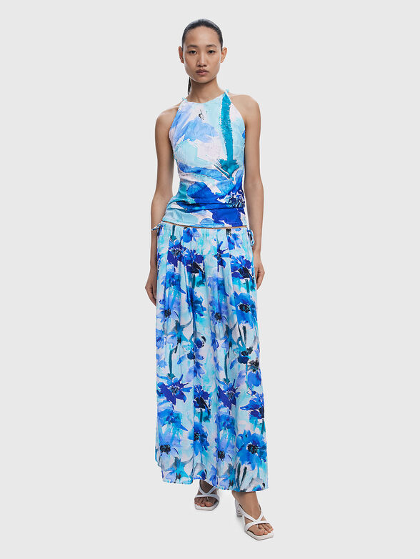 Maxi skirt with pockets and elastic waist - 6