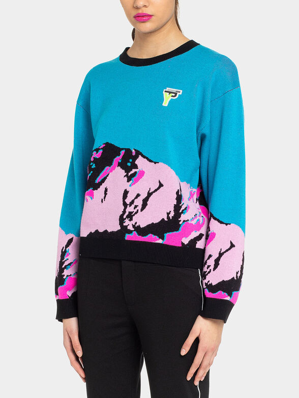 Blue sweater with logo - 1