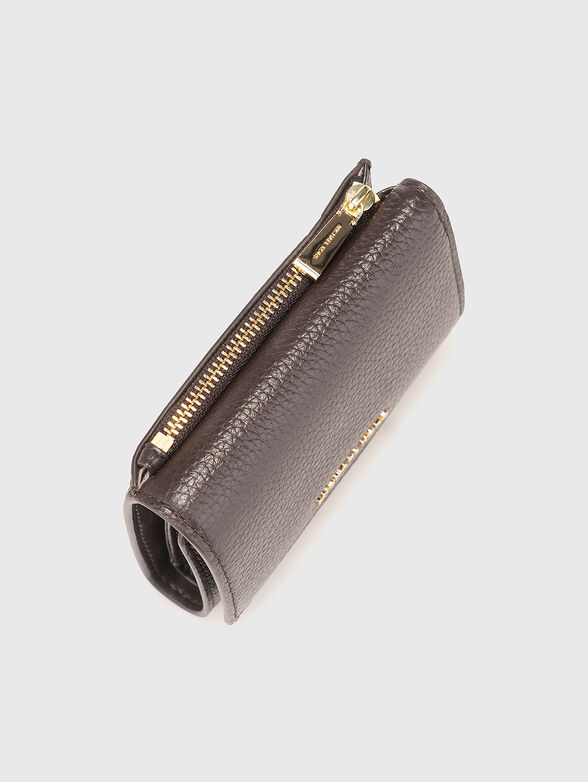 Leather wallet with logo detail - 4
