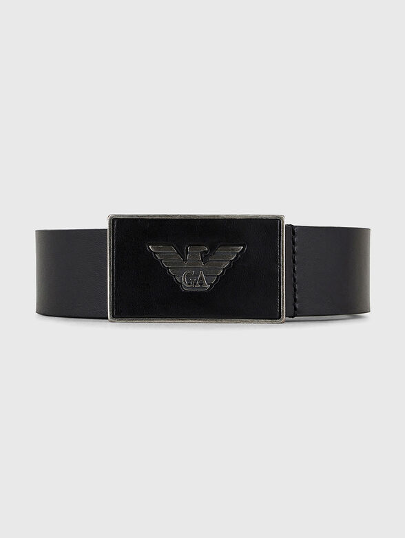 Black leather belt - 1