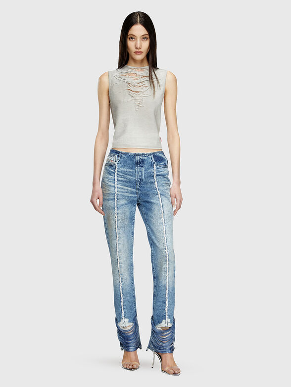 T-YASMINA top with rips - 3