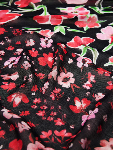 Scarf with floral prints - 4