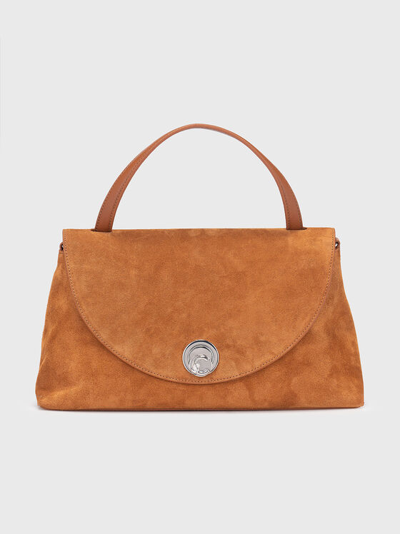 Велурена чанта с дълга презрамка - 1