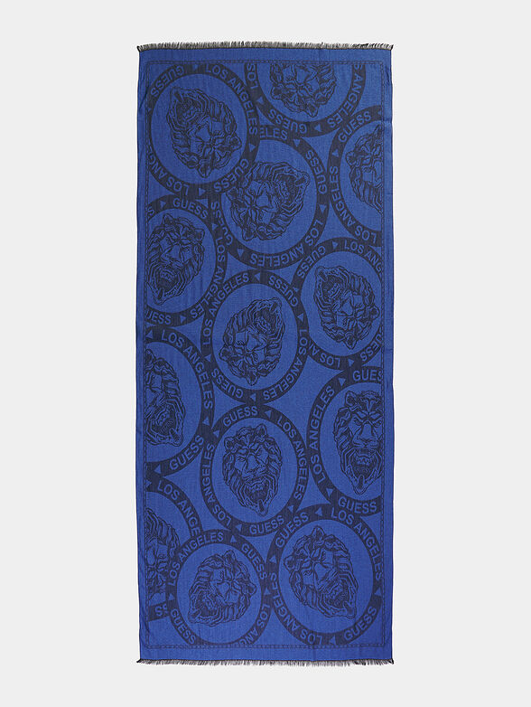 LION Printed scarf with logo - 1