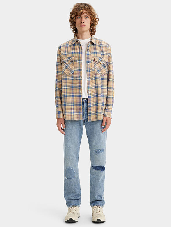 501&trade; blue jeans with distressed effect - 1