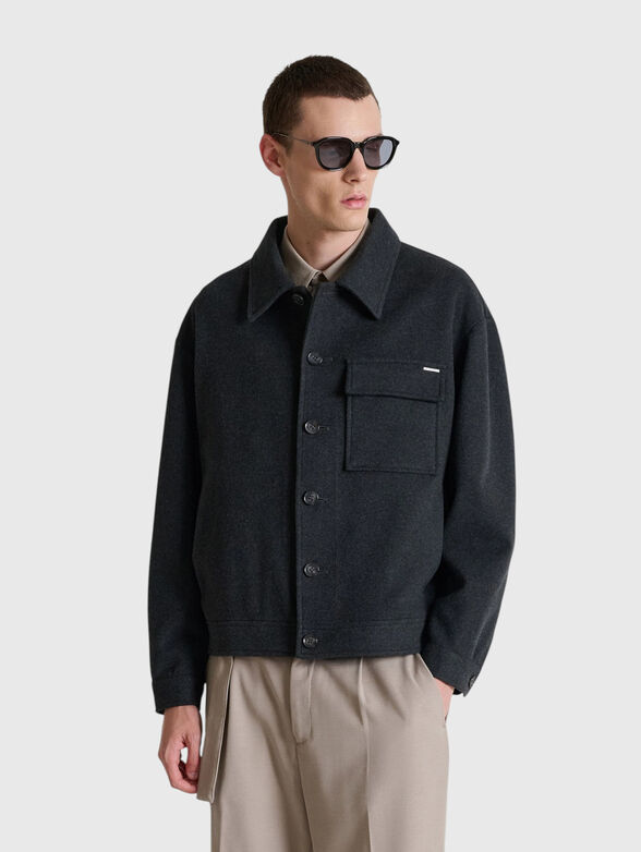 Dark grey wool coat - 1