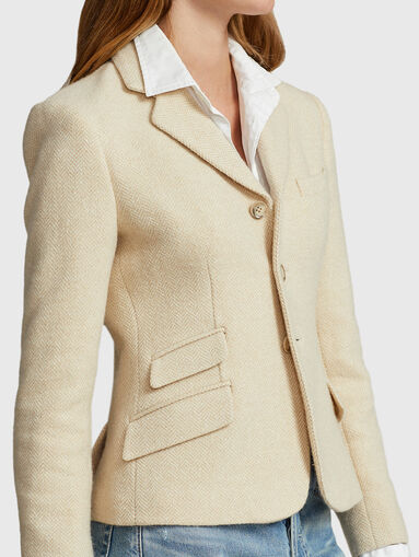 Cropped jacket in wool blend - 4