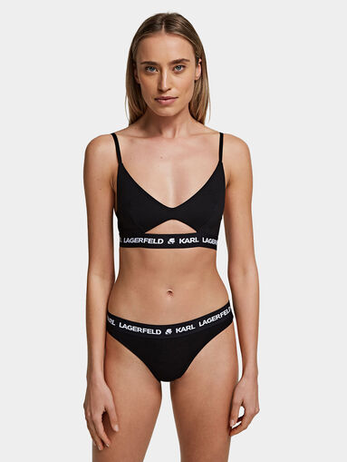 PEEPHOLE Bra with logo detail - 3