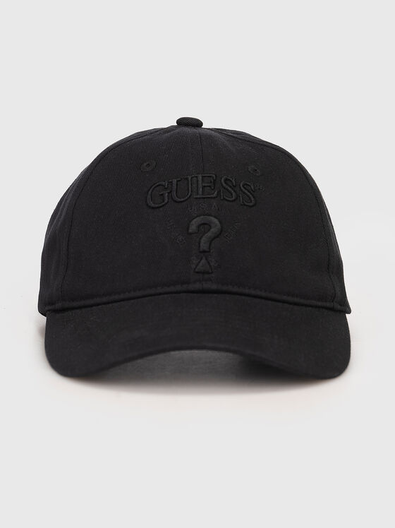 Cap with logo embroidery in black - 1
