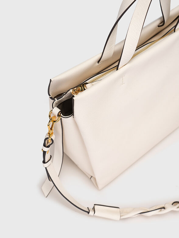 Leather bag with grainy texture - 6