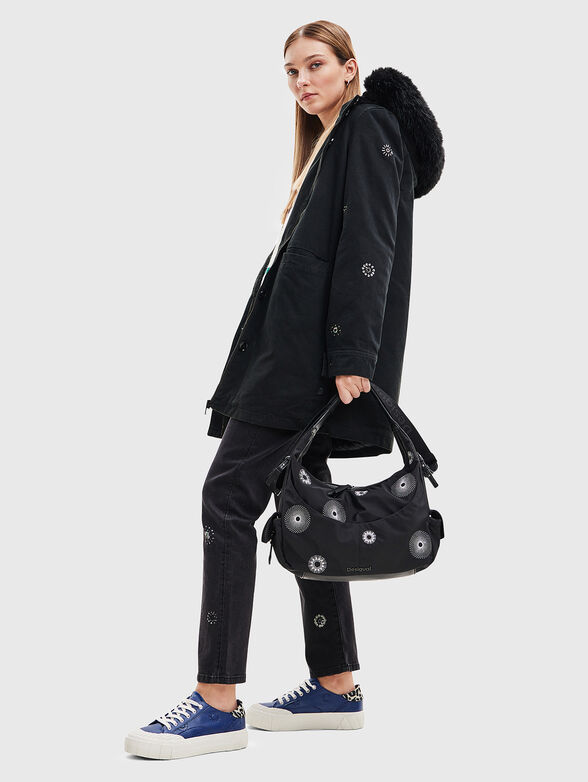 Embroidered hooded parka - 2