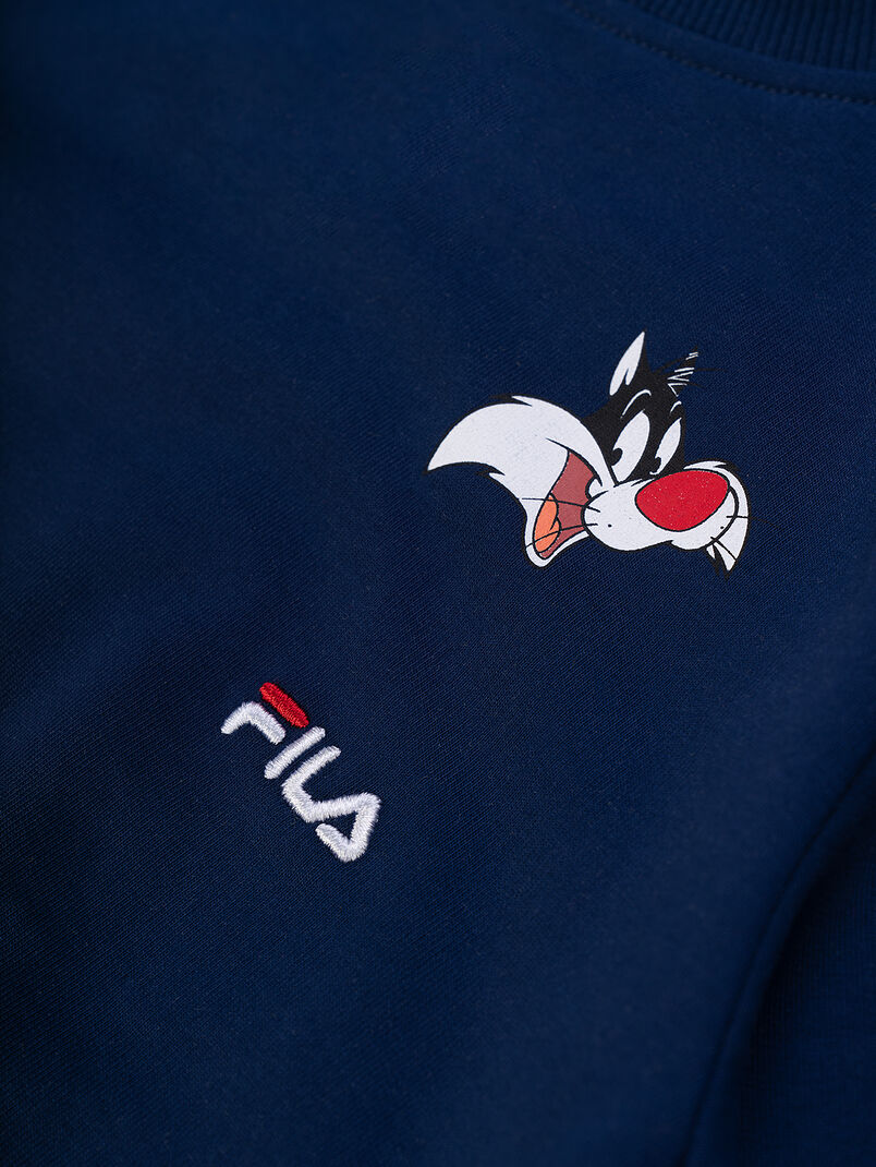 LIEBENWALDE blue sweatshirt with logo embroidery - 3