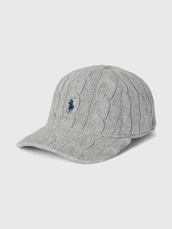Cotton baseball cap with knitted effect - 1