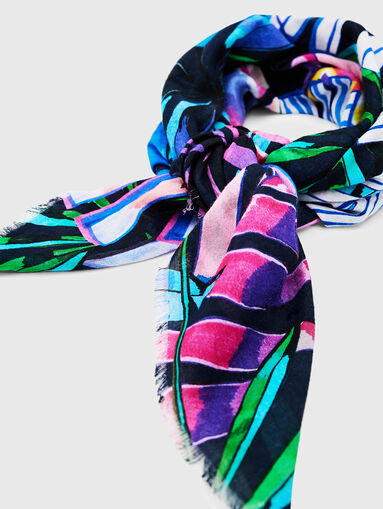 BEACH TIME scarf with flroal print - 5