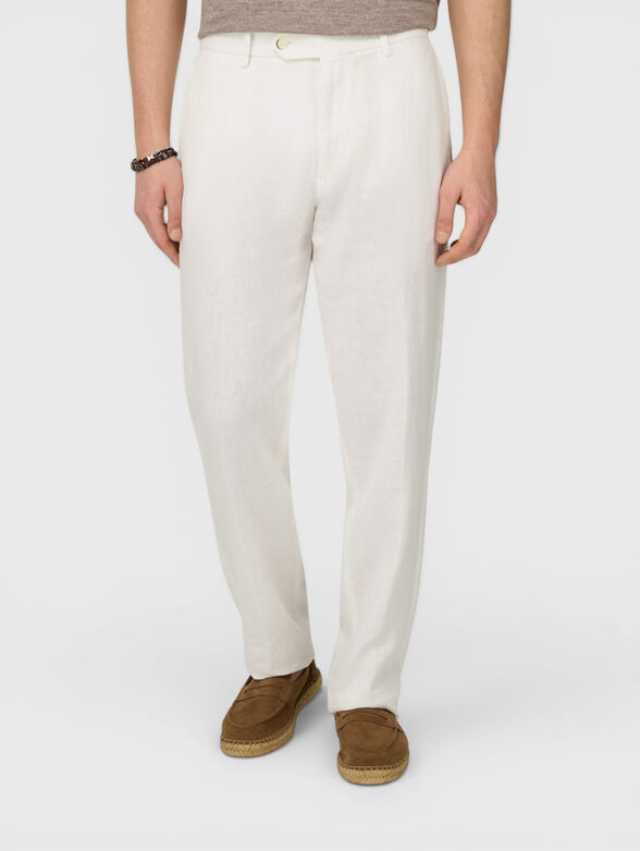 White linen trousers - 1