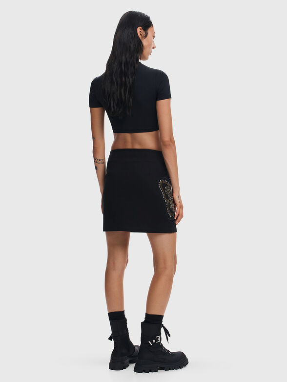 BANGKOK mini skirt with embroidery and eyelets - 1