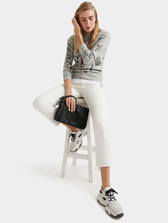 Knit jumper PALOMA with graffiti print - 2