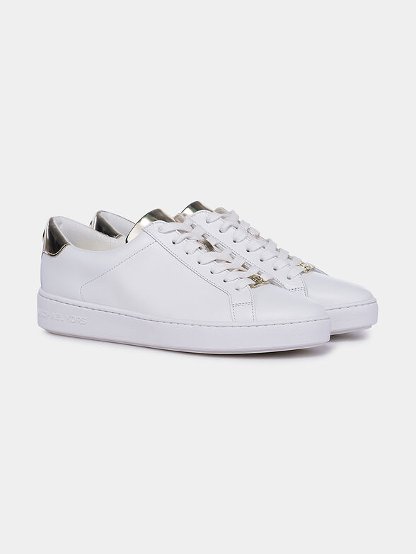 IRVING Leather sneakers with gold-tone details - 2