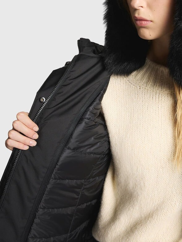 Padded jacket with removable hood - 5