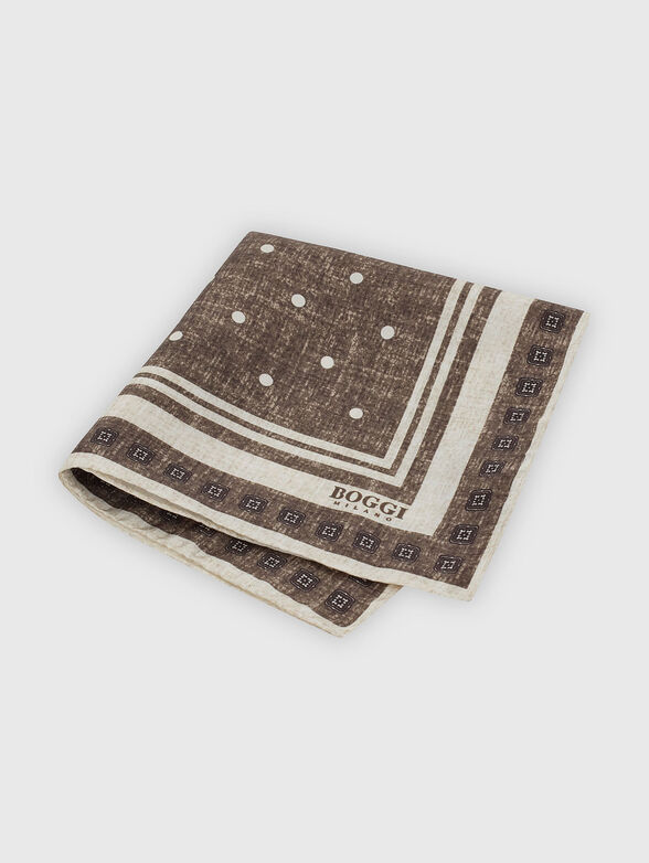 Silk pocket square with print - 1
