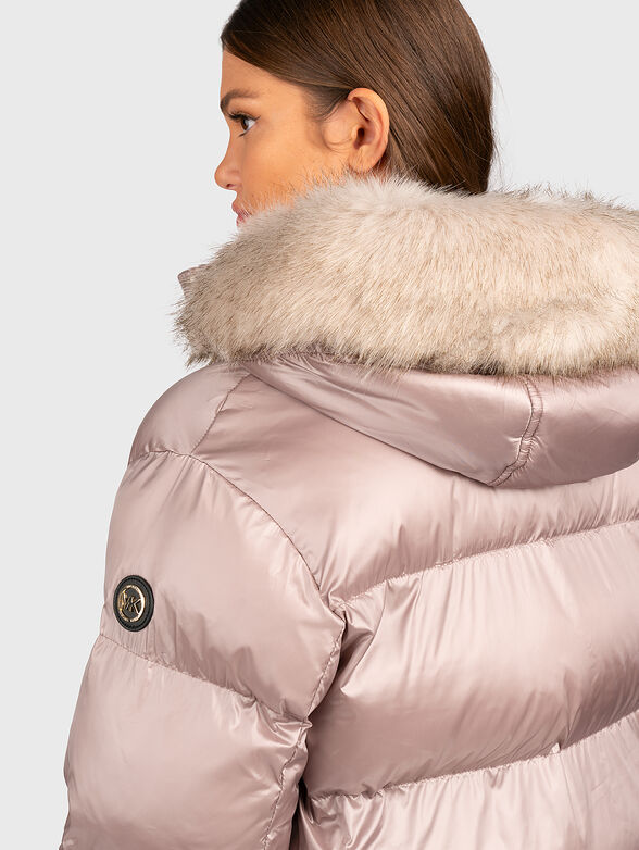 Puffer jacket with quilted effect - 4