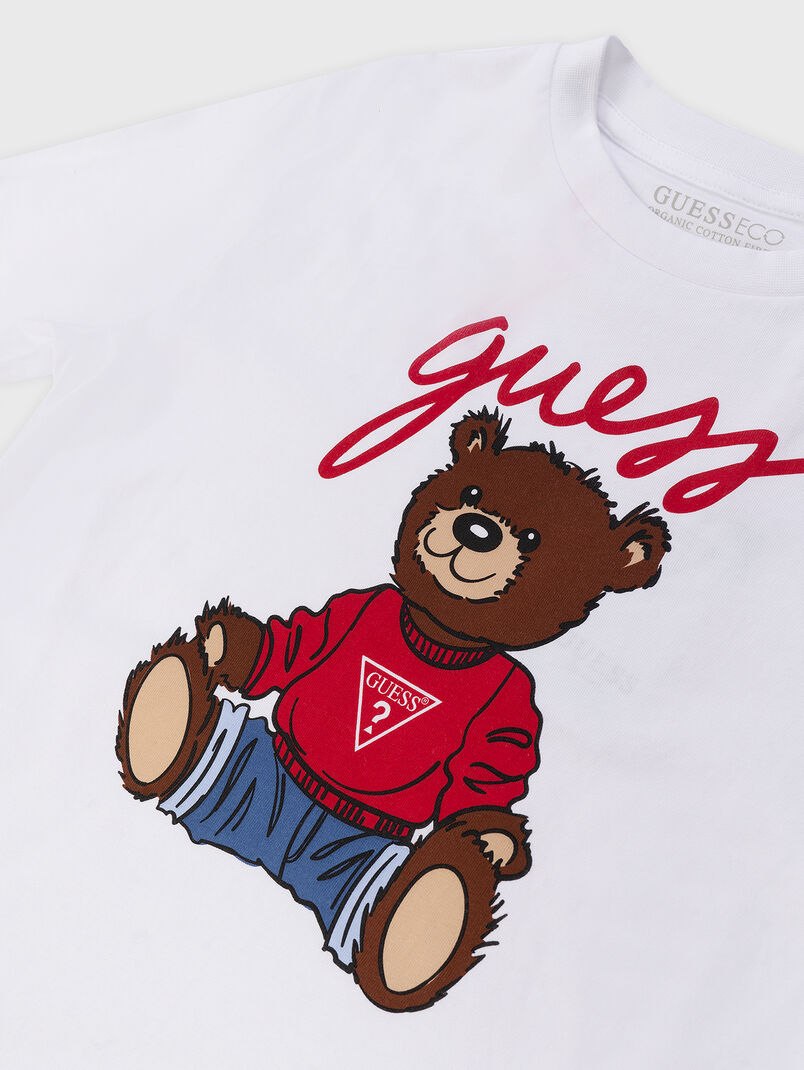 Black T-shirt with contrast print - 3