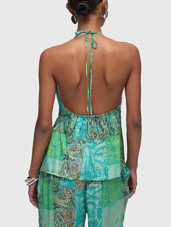 Top with V-neck and paisley print - 3