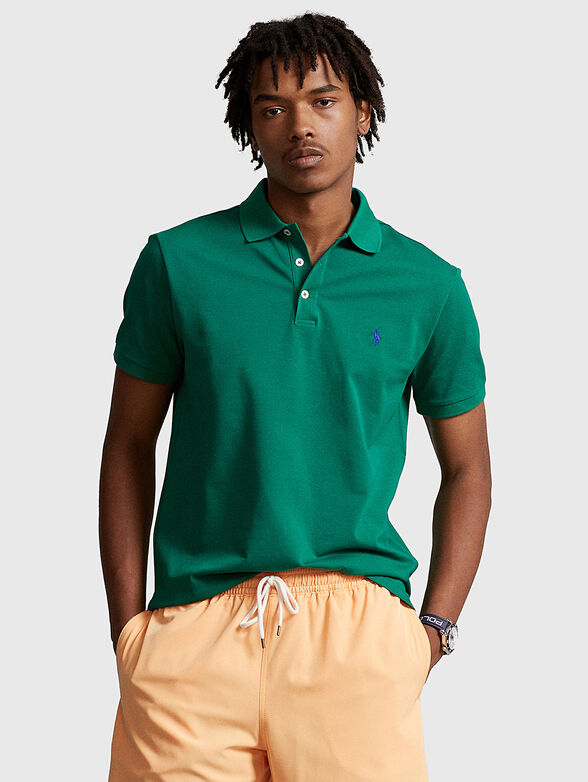 Green Polo-shirt with logo accent - 1