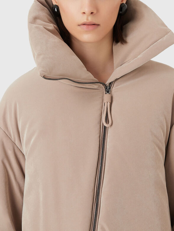 Padded jacket in beige color - 4