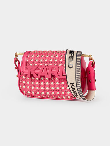 Woven crossbody bag with logo detail - 3