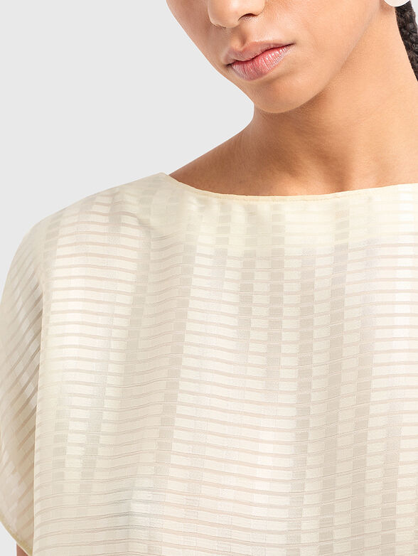 Top with geometric design in dark blue - 4