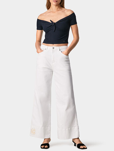 BETH top with boat neckline - 3