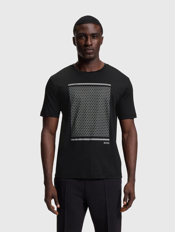 T-shirt with contrasting print  - 1