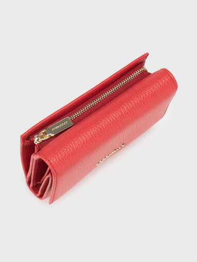 Leather wallet with logo detail - 3