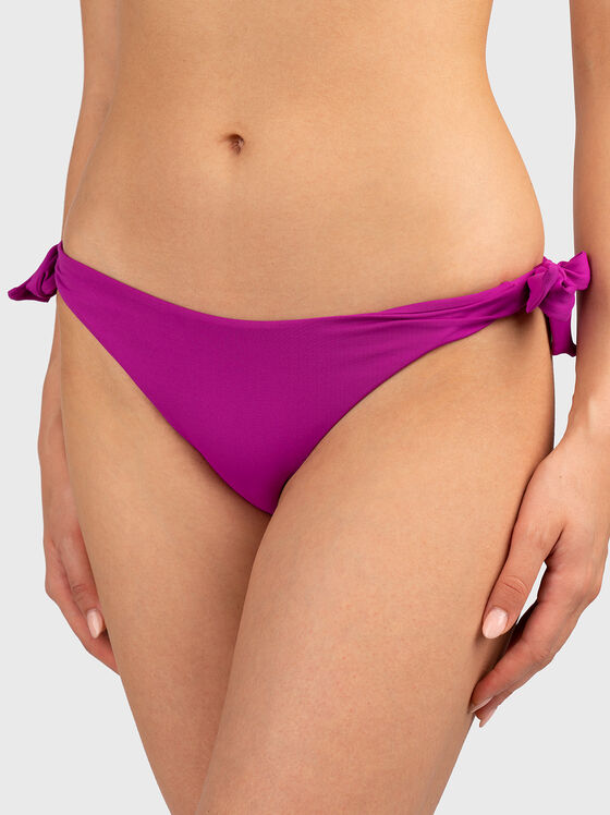 Fuxia bikini bottom with ties - 1
