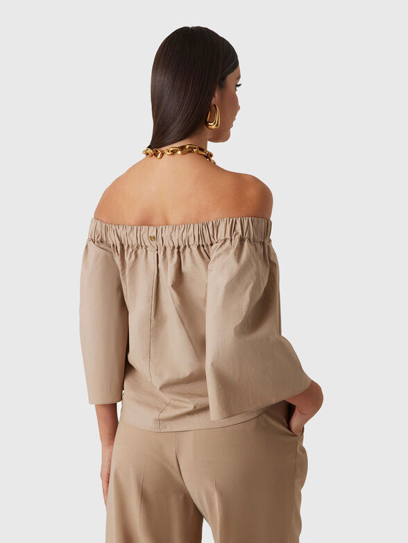 Off-shoulder blouse with buttons - 2