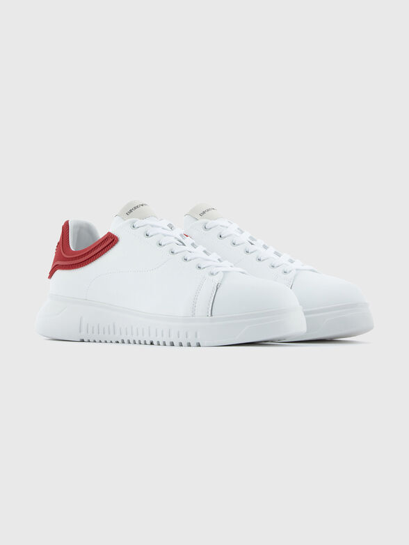 Leather sports shoes with logo - 2