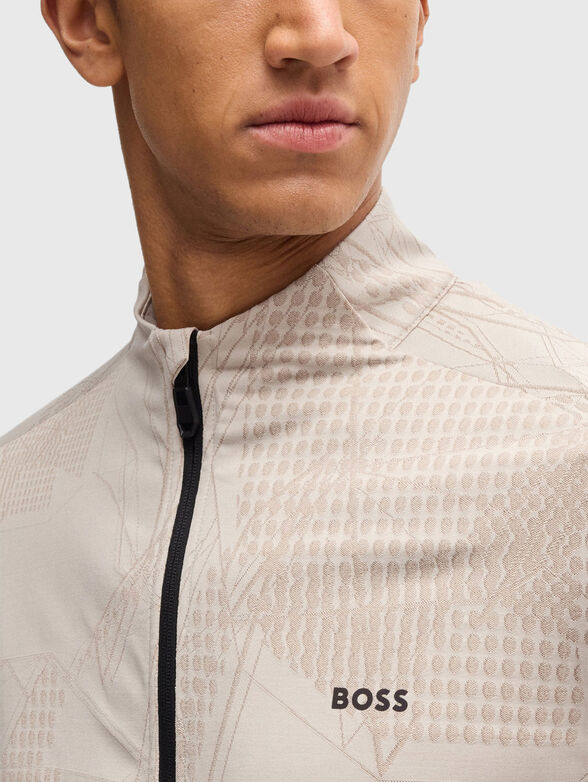 Sweatshirt with zip and print - 4