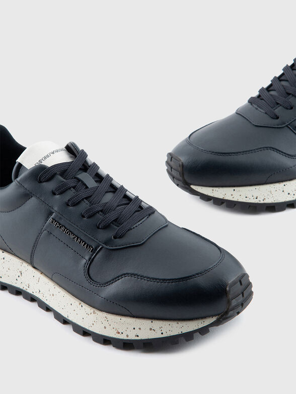 Navy blue sports shoes - 4