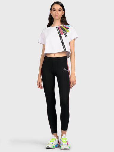 Shortened T-shirt with logo accents - 5