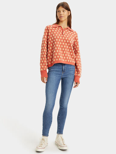 720&trade; blue skinny jeans with washed effect - 3