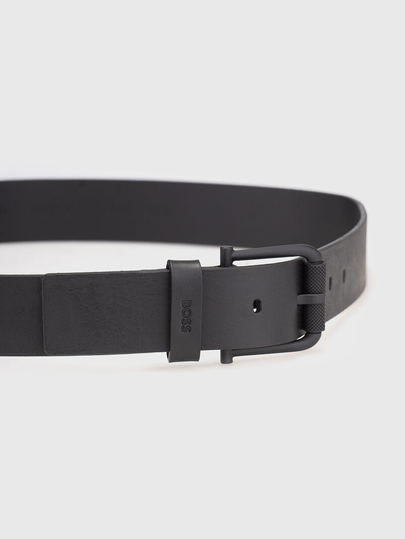 Leather belt with logo detail - 3