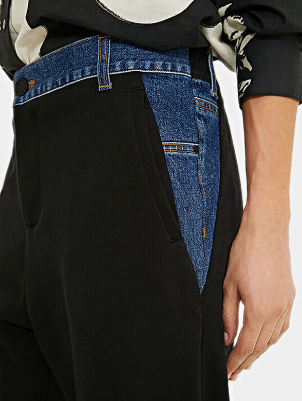 CAMERON Pants with denim inserts - 3