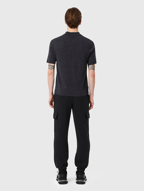 Black cargo trousers with logo - 2
