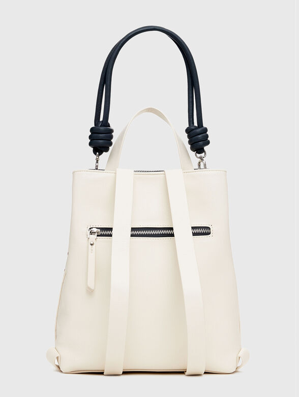 Backpack with perforations in black - 3